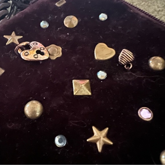 Capelli Brown Shoulder Bag with Jewels and Charms - Picture 12 of 14